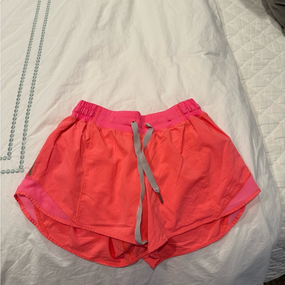 Lululemon Athletica Coral Pink Athletic Shorts